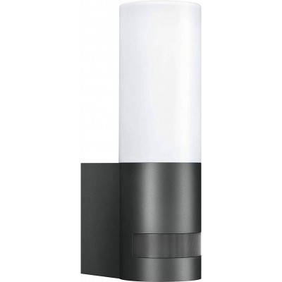 165,95 € Free Shipping | Outdoor wall light 10W Cylindrical Shape 26×13 cm. 180° motion sensor with a range of 10 meters Terrace, garden and public space. Aluminum and Crystal. Gray Color