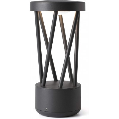 139,95 € Free Shipping | Outdoor lamp 2W Cylindrical Shape 30 cm. LED Terrace, garden and public space. Aluminum. Gray Color