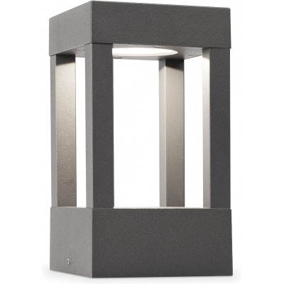 145,95 € Free Shipping | Luminous beacon 10W 2800K Very warm light. Cubic Shape Ø 11 cm. LED Terrace, garden and public space. Modern Style. Aluminum and Crystal. Gray Color
