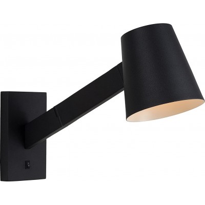 Lampada da parete per interni 40W Forma Cilindrica 40×22 cm. Regolabile Soggiorno, sala da pranzo e atrio. Stile moderno. Metallo. Colore nero