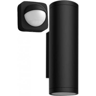 257,95 € Free Shipping | Outdoor wall light Philips Cylindrical Shape Bi-directional LED. Motion sensor. Alexa and Google Home Terrace, garden and public space. Metal casting. Black Color