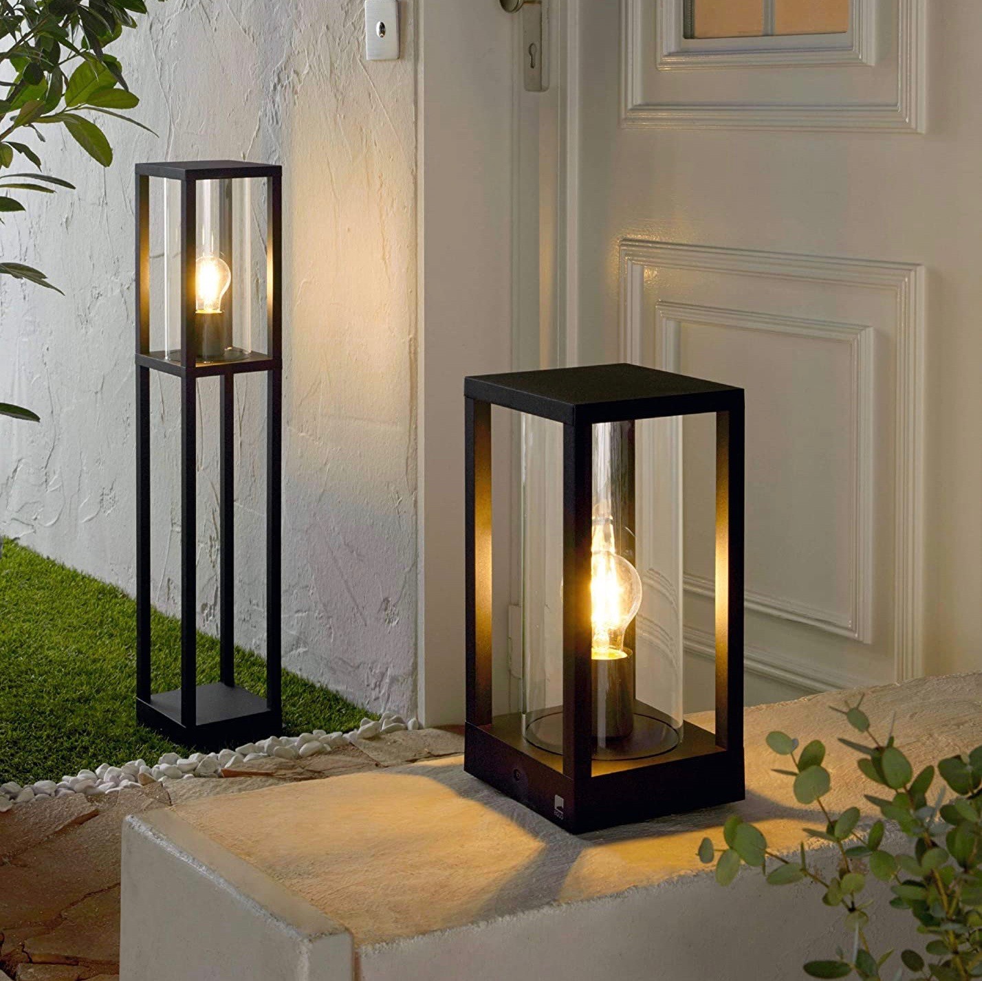 135,95 € Envio grátis | Farol luminoso Eglo 80×15 cm. Alumínio e vidro. Cor preto