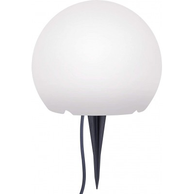Outdoor lamp Trio 9W Spherical Shape 30×30 cm. Ground fixing by stake Terrace, garden and public space. PMMA. White Color