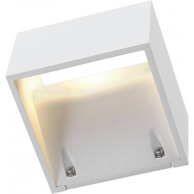Outdoor wall light 8W 3000K Warm light. Square Shape 13×13 cm. Bidirectional LED Terrace, garden and public space. Modern Style. Aluminum. White Color