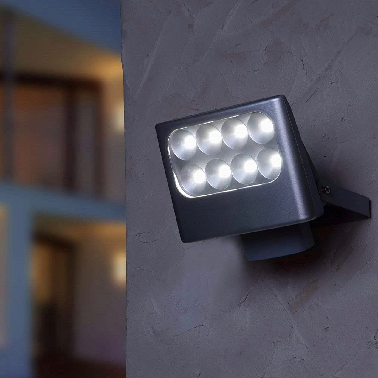 227,95 € Envío gratis | Aplique de pared exterior 24W 22×18 cm. LED orientable Aluminio, pmma y metal. Color plata