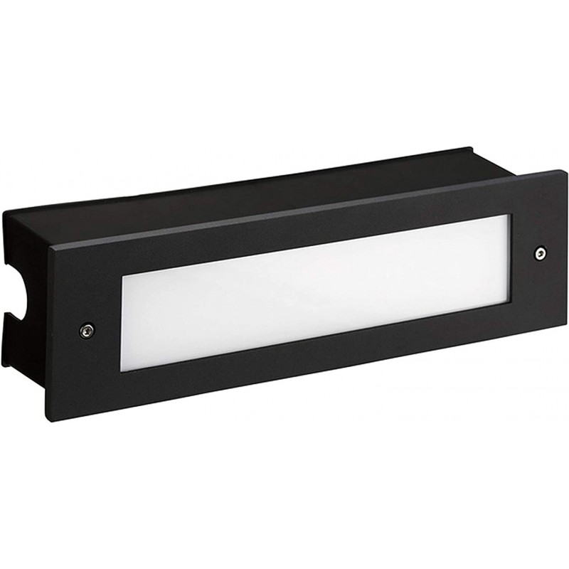 283,95 € Free Shipping | Outdoor wall light 10W Rectangular Shape 30×9 cm. LED Terrace, garden and public space. Metal casting. Black Color