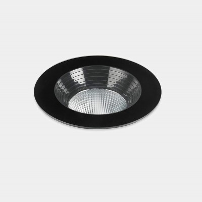 245,95 € Free Shipping | In-Ground lighting 20W Round Shape LED Living room, dining room and bedroom. Aluminum and Glass. Black Color