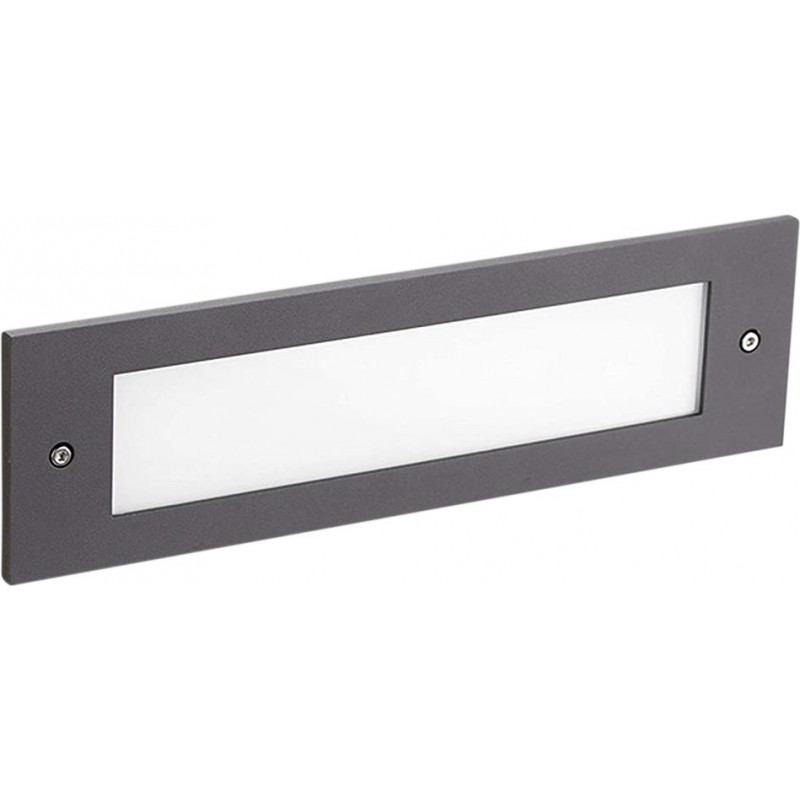253,95 € Free Shipping | Outdoor wall light 10W Rectangular Shape LED Terrace, garden and public space. Aluminum and Glass. Anthracite Color
