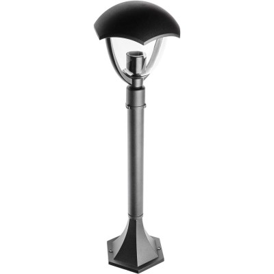 Faro luminoso 60W 25×23 cm. Lanterna LED Terrazza, giardino e spazio pubblico. Stile classico. Alluminio e Metallo. Colore nero
