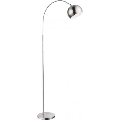 Floor lamp 60W Spherical Shape Ø 5 cm. Dining room, bedroom and lobby. Modern Style. Metal casting. Plated chrome Color