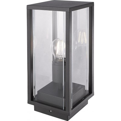 176,95 € Free Shipping | Luminous beacon Rectangular Shape 35×14 cm. Terrace, garden and public space. Modern Style. Aluminum and Crystal. Black Color