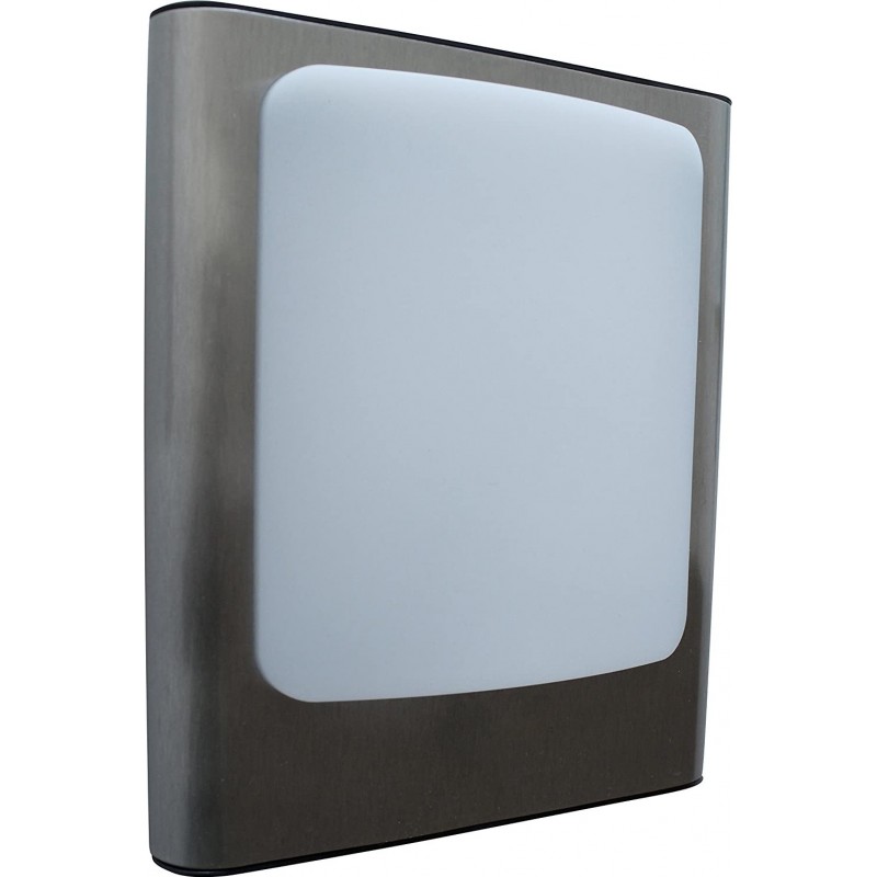 79,95 € Free Shipping | Outdoor wall light 16W Square Shape 23×19 cm. LED Terrace, garden and public space. Modern Style. Metal casting. Silver Color