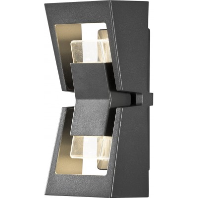 Outdoor wall light 8W Rectangular Shape 30×13 cm. Bidirectional LED Terrace, garden and public space. Metal casting. Anthracite Color