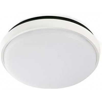 室内顶灯 25W 圆形的 形状 Ø 22 cm. LED 客厅, 饭厅 和 大堂设施. 铝, 有机玻璃 和 聚碳酸酯. 白色的 颜色