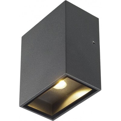 156,95 € Free Shipping | Outdoor wall light 4W 3000K Warm light. Rectangular Shape 11×8 cm. Adjustable in position Dining room, bedroom and lobby. Aluminum and Glass. Anthracite Color