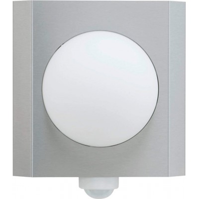 Outdoor wall light 75W Round Shape 29×25 cm. Motion sensor Terrace, garden and public space. Modern Style. Steel, Metal casting and Glass. White Color