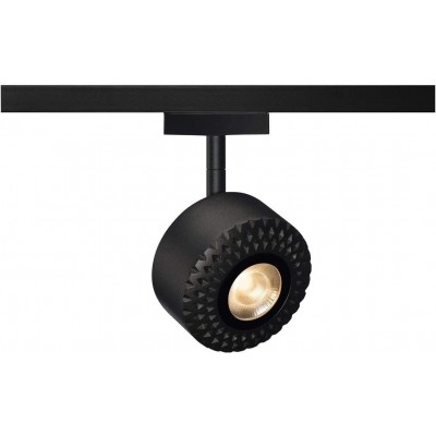 387,95 € Free Shipping | Indoor spotlight 17W Round Shape 10×10 cm. Adjustable LED. Three-phase rail-rail system Living room, dining room and bedroom. Acrylic and Aluminum. Black Color