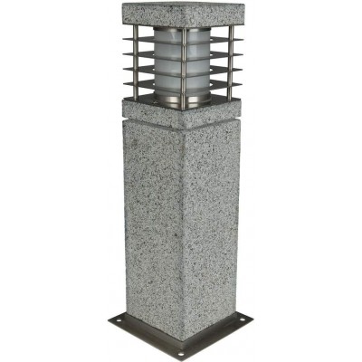 Светящийся маяк 12W Прямоугольный Форма 40 cm. LED Терраса, сад и публичное место. Нержавеющая сталь. Серый Цвет