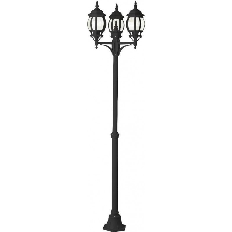 307,95 € Spedizione Gratuita | Lampione 60W 235×52 cm. 3 punti luce Terrazza, giardino e spazio pubblico. Stile rustico. Bicchiere. Colore nero